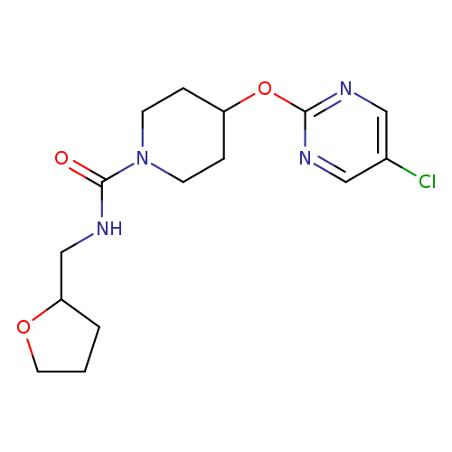 4-[(5-chloropyrimidin-2-yl)oxy]-N-[(oxolan-2-yl)methyl]piperidine-1-carboxamide