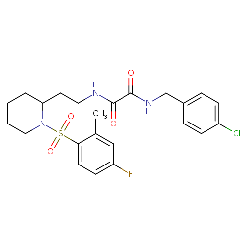N'-[(4-chlorophenyl)methyl]-N-{2-[1-(4-fluoro-2-methylbenzenesulfonyl)piperidin-2-yl]ethyl}ethanediamide