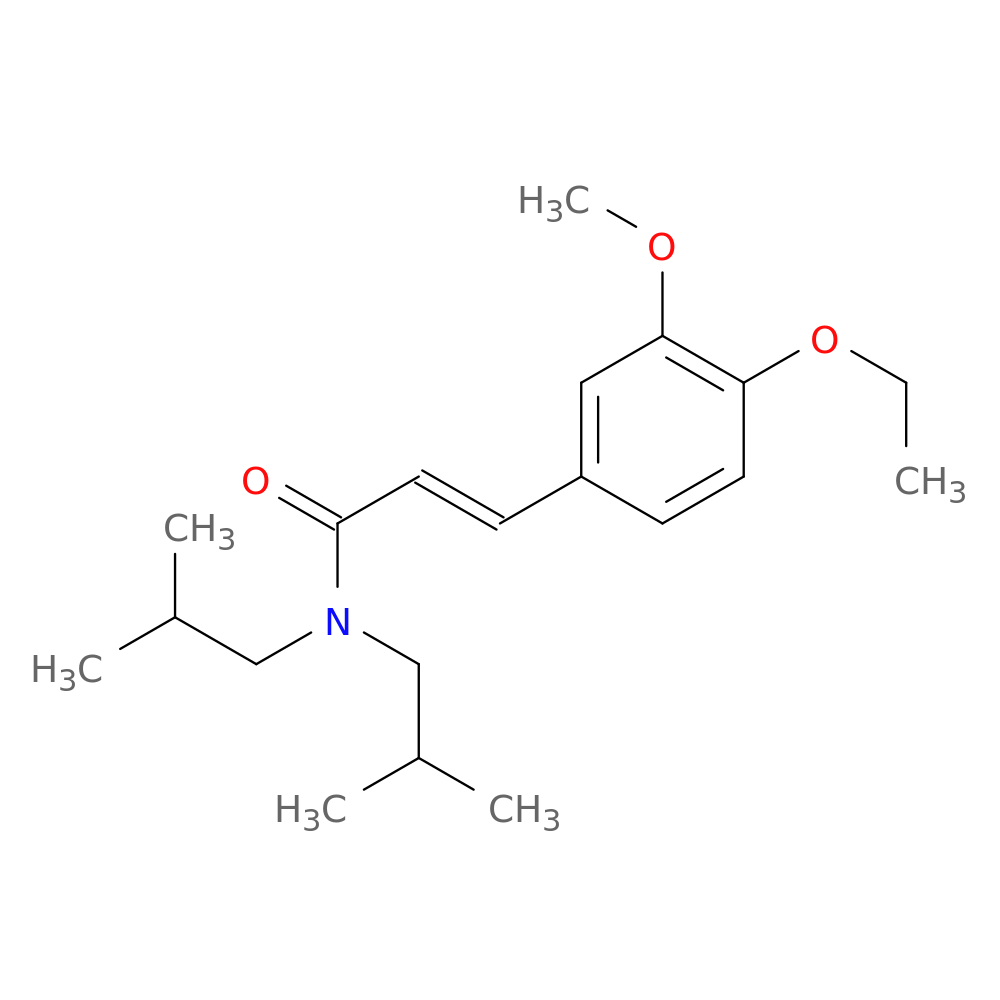 (2E)-3-(4-ethoxy-3-methoxyphenyl)-N,N-bis(2-methylpropyl)prop-2-enamide