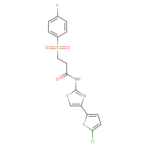 N-[4-(5-chlorothiophen-2-yl)-1,3-thiazol-2-yl]-3-(4-fluorobenzenesulfonyl)propanamide