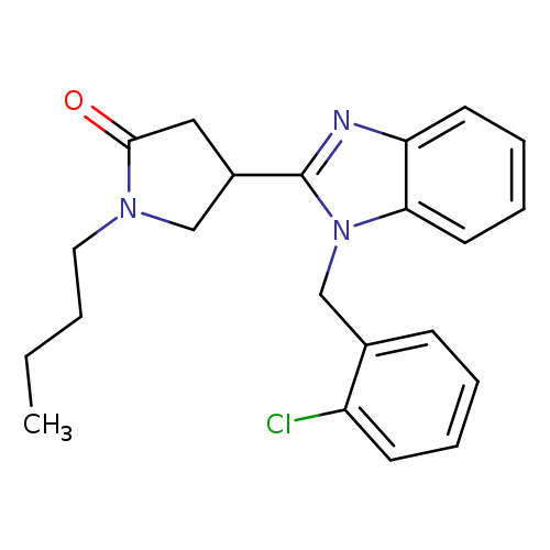 1-butyl-4-{1-[(2-chlorophenyl)methyl]-1H-1,3-benzodiazol-2-yl}pyrrolidin-2-one