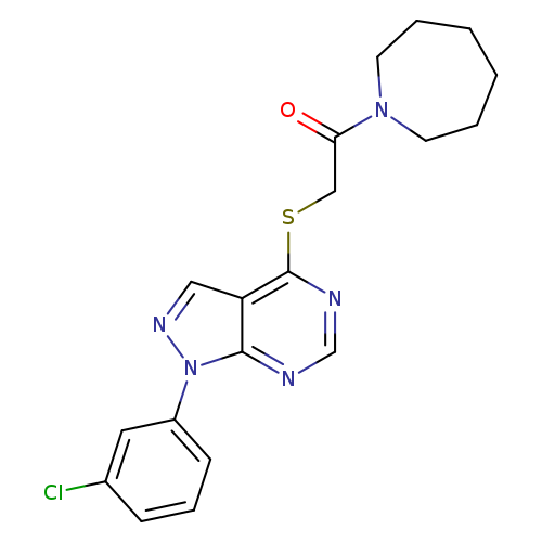 1-(azepan-1-yl)-2-{[1-(3-chlorophenyl)-1H-pyrazolo[3,4-d]pyrimidin-4-yl]sulfanyl}ethan-1-one
