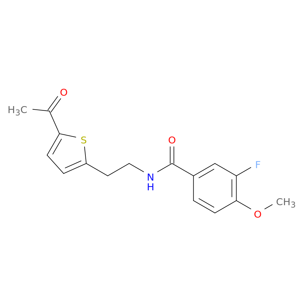 N-[2-(5-acetylthiophen-2-yl)ethyl]-3-fluoro-4-methoxybenzamide