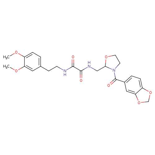 N-{[3-(2H-1,3-benzodioxole-5-carbonyl)-1,3-oxazolidin-2-yl]methyl}-N'-[2-(3,4-dimethoxyphenyl)ethyl]ethanediamide