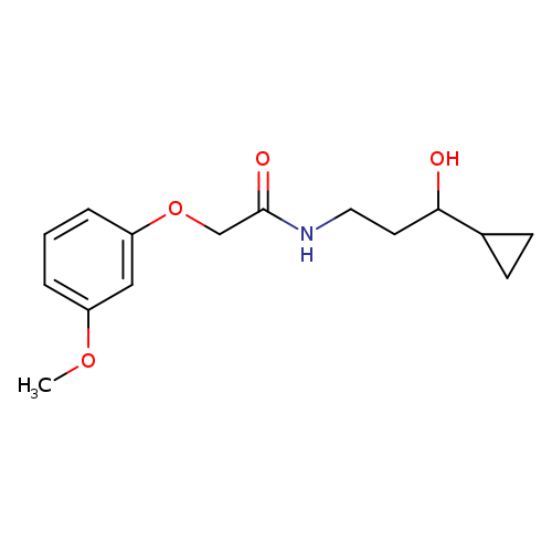 N-(3-cyclopropyl-3-hydroxypropyl)-2-(3-methoxyphenoxy)acetamide