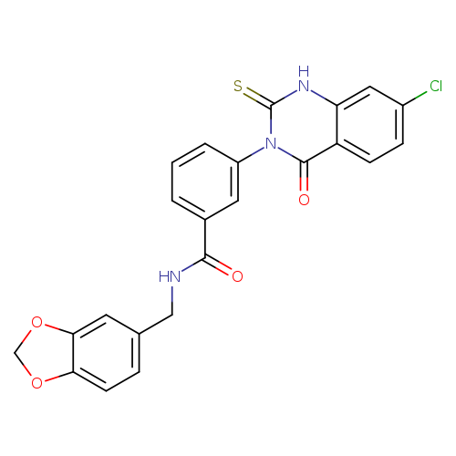 N-[(2H-1,3-benzodioxol-5-yl)methyl]-3-(7-chloro-4-oxo-2-sulfanylidene-1,2,3,4-tetrahydroquinazolin-3-yl)benzamide