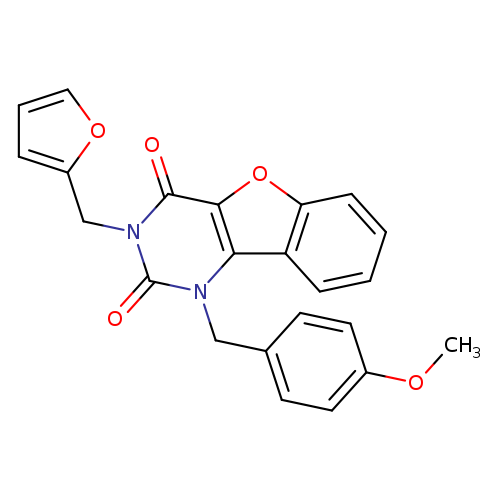 5-[(furan-2-yl)methyl]-3-[(4-methoxyphenyl)methyl]-8-oxa-3,5-diazatricyclo[7.4.0.0^{2,7}]trideca-1(9),2(7),10,12-tetraene-4,6-dione