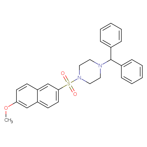 1-(diphenylmethyl)-4-[(6-methoxynaphthalen-2-yl)sulfonyl]piperazine