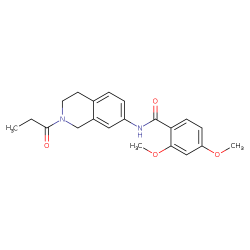 2,4-dimethoxy-N-(2-propanoyl-1,2,3,4-tetrahydroisoquinolin-7-yl)benzamide