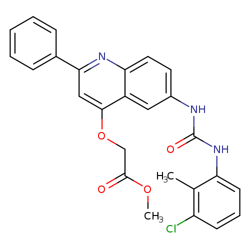 methyl 2-[(6-{[(3-chloro-2-methylphenyl)carbamoyl]amino}-2-phenylquinolin-4-yl)oxy]acetate