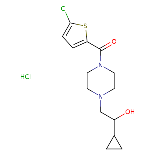 2-[4-(5-chlorothiophene-2-carbonyl)piperazin-1-yl]-1-cyclopropylethan-1-ol hydrochloride