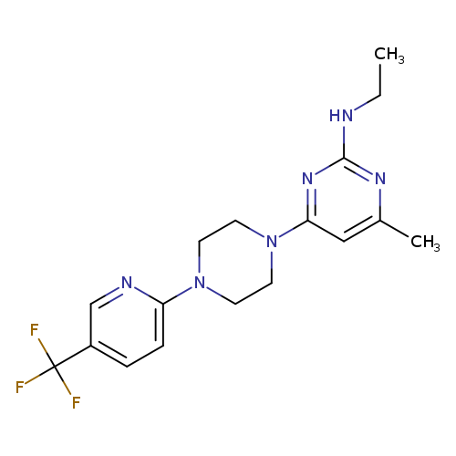N-ethyl-4-methyl-6-{4-[5-(trifluoromethyl)pyridin-2-yl]piperazin-1-yl}pyrimidin-2-amine