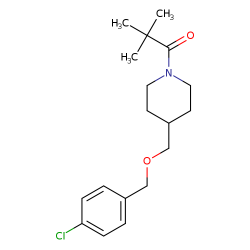 1-(4-{[(4-chlorophenyl)methoxy]methyl}piperidin-1-yl)-2,2-dimethylpropan-1-one