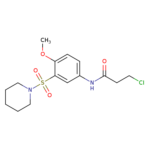 3-chloro-N-[4-methoxy-3-(piperidine-1-sulfonyl)phenyl]propanamide