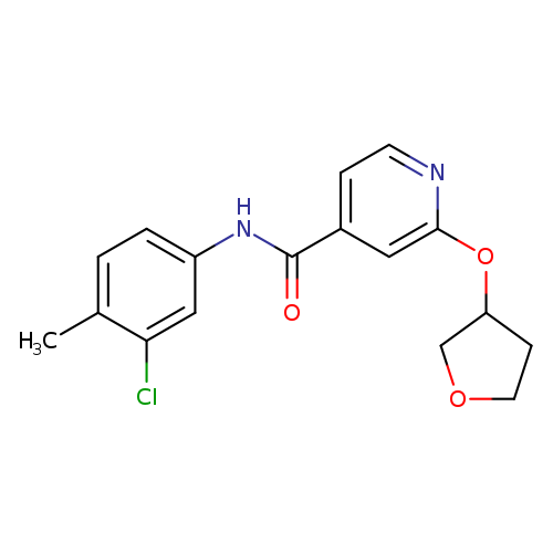 N-(3-chloro-4-methylphenyl)-2-(oxolan-3-yloxy)pyridine-4-carboxamide