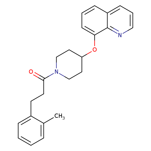 3-(2-methylphenyl)-1-[4-(quinolin-8-yloxy)piperidin-1-yl]propan-1-one