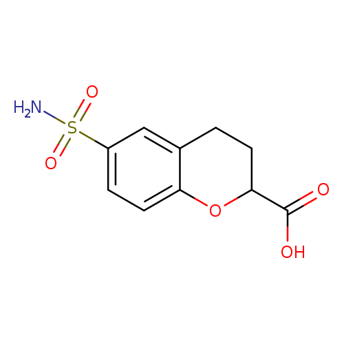 6-sulfamoyl-3,4-dihydro-2H-1-benzopyran-2-carboxylic acid