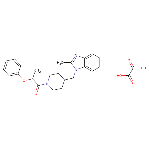 1-{4-[(2-methyl-1H-1,3-benzodiazol-1-yl)methyl]piperidin-1-yl}-2-phenoxypropan-1-one; oxalic acid