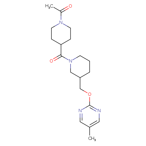 1-[4-(3-{[(5-methylpyrimidin-2-yl)oxy]methyl}piperidine-1-carbonyl)piperidin-1-yl]ethan-1-one