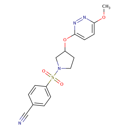 4-({3-[(6-methoxypyridazin-3-yl)oxy]pyrrolidin-1-yl}sulfonyl)benzonitrile
