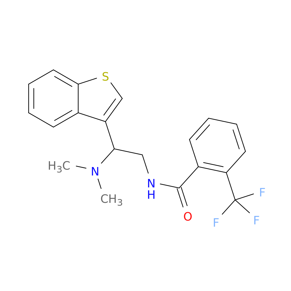 N-[2-(1-benzothiophen-3-yl)-2-(dimethylamino)ethyl]-2-(trifluoromethyl)benzamide