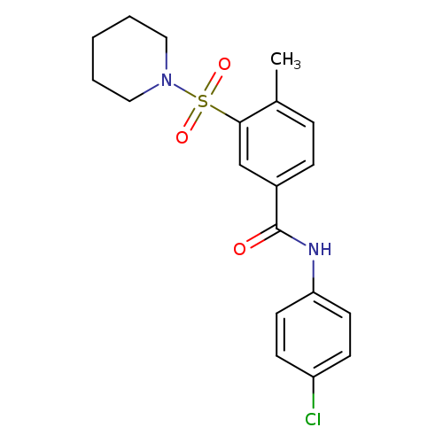 N-(4-chlorophenyl)-4-methyl-3-(piperidine-1-sulfonyl)benzamide