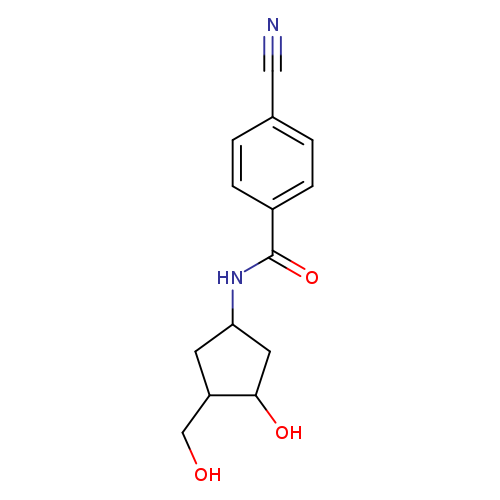 4-cyano-N-[3-hydroxy-4-(hydroxymethyl)cyclopentyl]benzamide