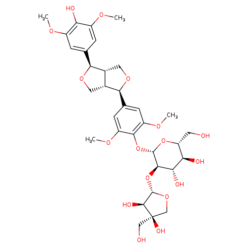 (-)-Syringaresnol-4-O-β-D-apiofuranosyl-(1→2)-β-D-glucopyranoside