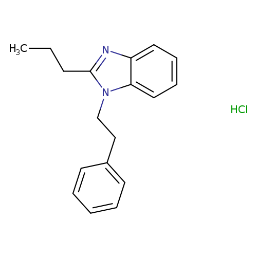 1-(2-phenylethyl)-2-propyl-1H-1,3-benzodiazole hydrochloride