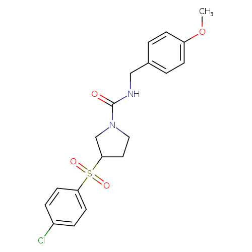 3-(4-chlorobenzenesulfonyl)-N-[(4-methoxyphenyl)methyl]pyrrolidine-1-carboxamide