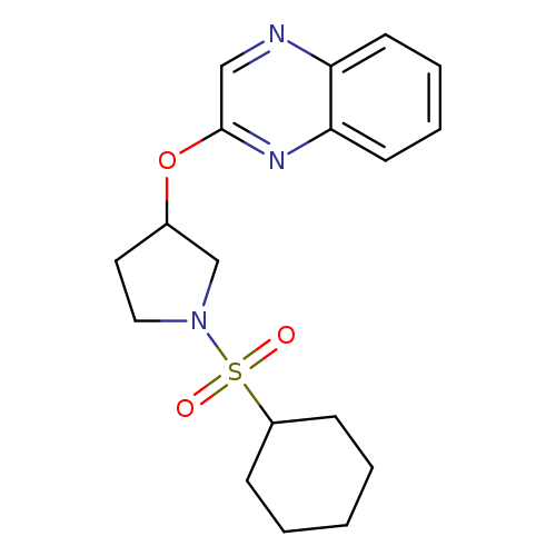 2-{[1-(cyclohexanesulfonyl)pyrrolidin-3-yl]oxy}quinoxaline