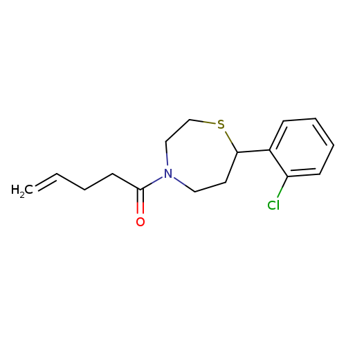 1-[7-(2-chlorophenyl)-1,4-thiazepan-4-yl]pent-4-en-1-one
