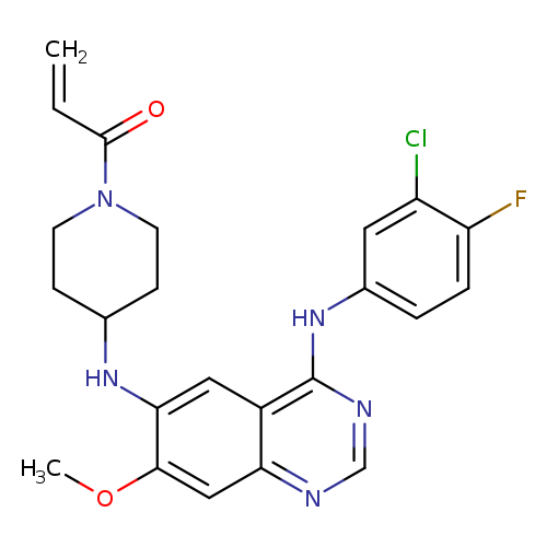 N6-(1-acryloylpiperidin-4-yl)-N4-(3-chloro-4-fluorophenyl)-7-methoxyquinazoline-4,6-diamine