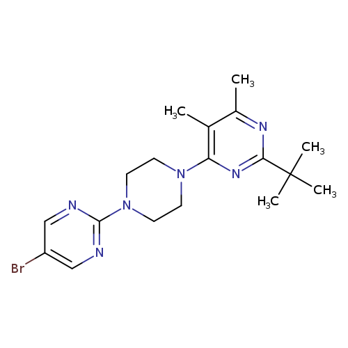 4-[4-(5-bromopyrimidin-2-yl)piperazin-1-yl]-2-tert-butyl-5,6-dimethylpyrimidine