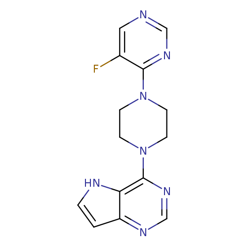 5-fluoro-4-(4-{5H-pyrrolo[3,2-d]pyrimidin-4-yl}piperazin-1-yl)pyrimidine