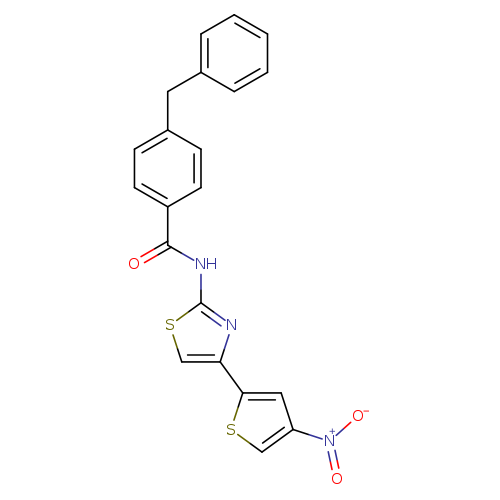 4-benzyl-N-[4-(4-nitrothiophen-2-yl)-1,3-thiazol-2-yl]benzamide