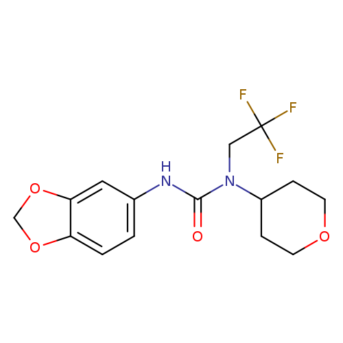 3-(2H-1,3-benzodioxol-5-yl)-1-(oxan-4-yl)-1-(2,2,2-trifluoroethyl)urea