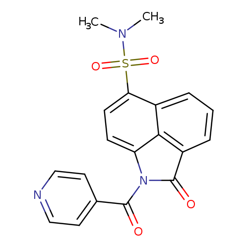 N,N-dimethyl-3-oxo-2-(pyridine-4-carbonyl)-2-azatricyclo[6.3.1.0^{4,12}]dodeca-1(11),4(12),5,7,9-pentaene-9-sulfonamide