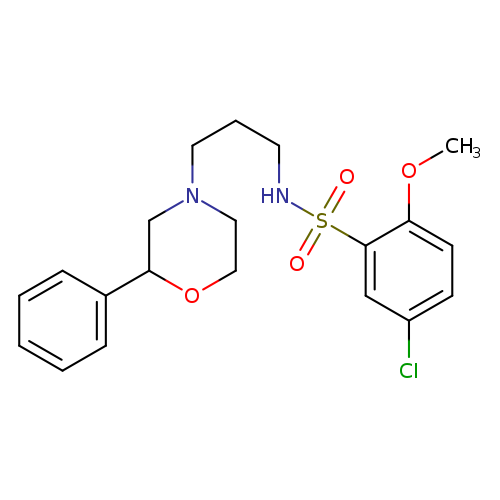 5-chloro-2-methoxy-N-[3-(2-phenylmorpholin-4-yl)propyl]benzene-1-sulfonamide