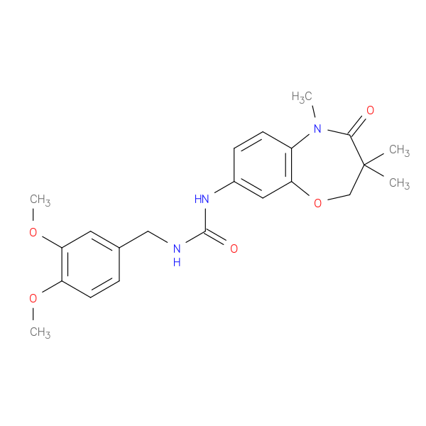 1-[(3,4-dimethoxyphenyl)methyl]-3-(3,3,5-trimethyl-4-oxo-2,3,4,5-tetrahydro-1,5-benzoxazepin-8-yl)urea