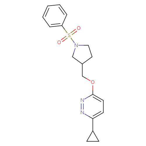 3-{[1-(benzenesulfonyl)pyrrolidin-3-yl]methoxy}-6-cyclopropylpyridazine