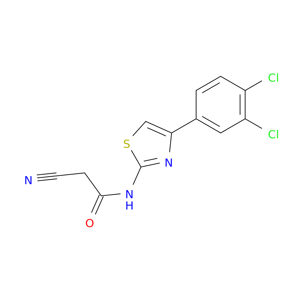 2-cyano-N-[4-(3,4-dichlorophenyl)-1,3-thiazol-2-yl]acetamide