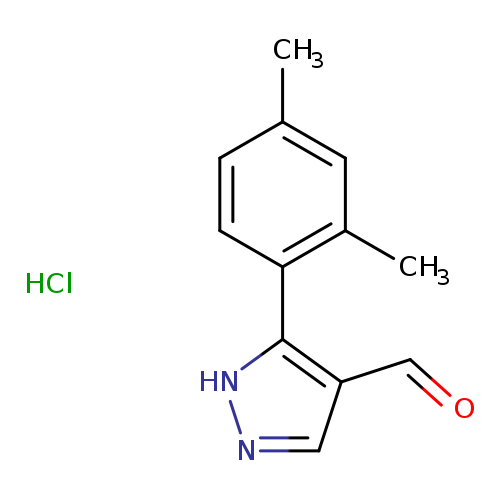 5-(2,4-dimethylphenyl)-1H-pyrazole-4-carbaldehyde hydrochloride