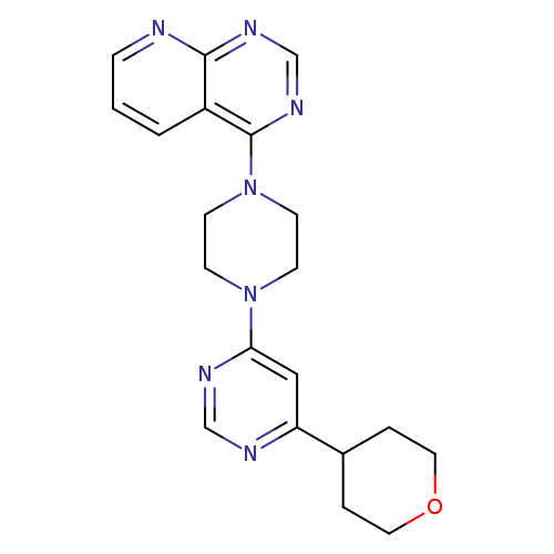 4-(oxan-4-yl)-6-(4-{pyrido[2,3-d]pyrimidin-4-yl}piperazin-1-yl)pyrimidine