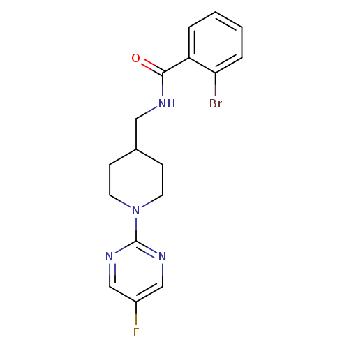 2-bromo-N-{[1-(5-fluoropyrimidin-2-yl)piperidin-4-yl]methyl}benzamide