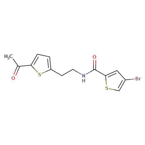 N-[2-(5-acetylthiophen-2-yl)ethyl]-4-bromothiophene-2-carboxamide