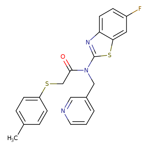 N-(6-fluoro-1,3-benzothiazol-2-yl)-2-[(4-methylphenyl)sulfanyl]-N-[(pyridin-3-yl)methyl]acetamide