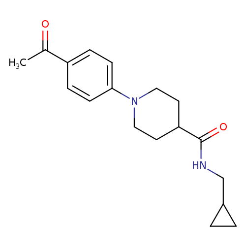 1-(4-acetylphenyl)-N-(cyclopropylmethyl)piperidine-4-carboxamide