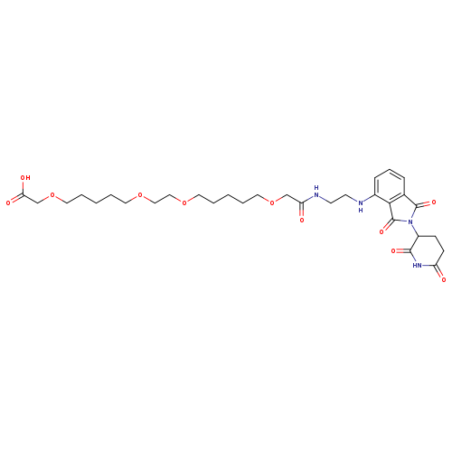 Pomalidomide-C2-amido-(C1-O-C5-O-C1)2-COOH