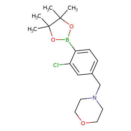 4-[[2-Chloro-4-(4,4,5,5-tetramethyl-1,3,2-dioxaborolan-2-yl)phenyl]methyl]morpholine